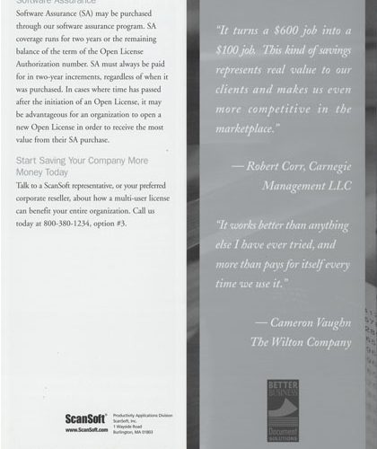 Scansoft Product Brochures